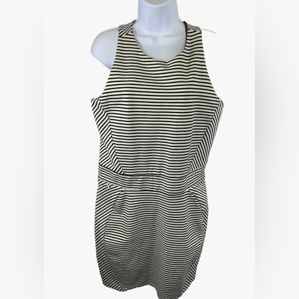 Toad & Co Transita Black Striped Tank Dress, Pocket, UPF 40 Women's Dress